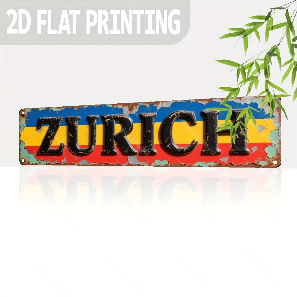 Custom Zurich Sign 2D Flat 1pc - огляд і ціна Home Decor Zurich