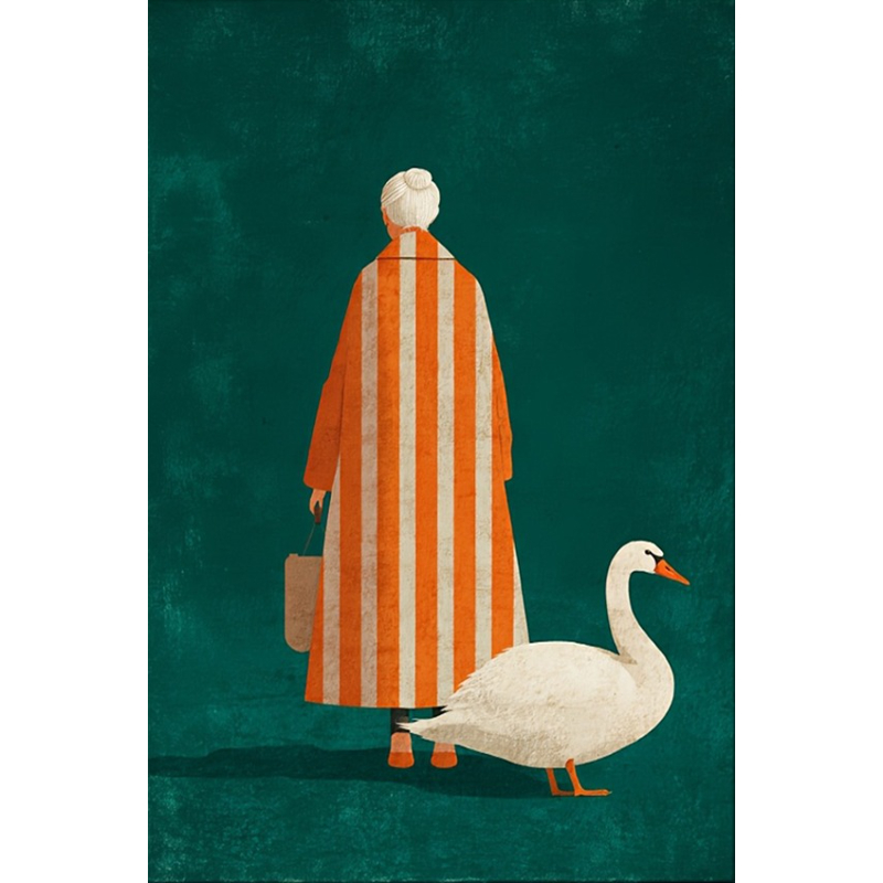 Figure in Orange White Striped - огляд і ціна Home Decor Orange