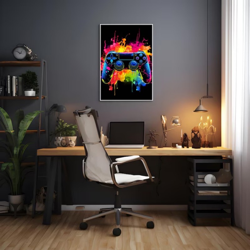 Watercolor Neon Video Game Pos - огляд і ціна Home Decor Xbox Games